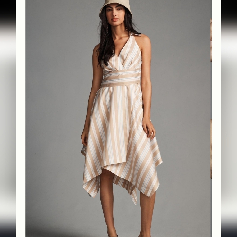 Anthropologie Maeve Asymmetrical Wrap Shirt Dress NWT Size 6